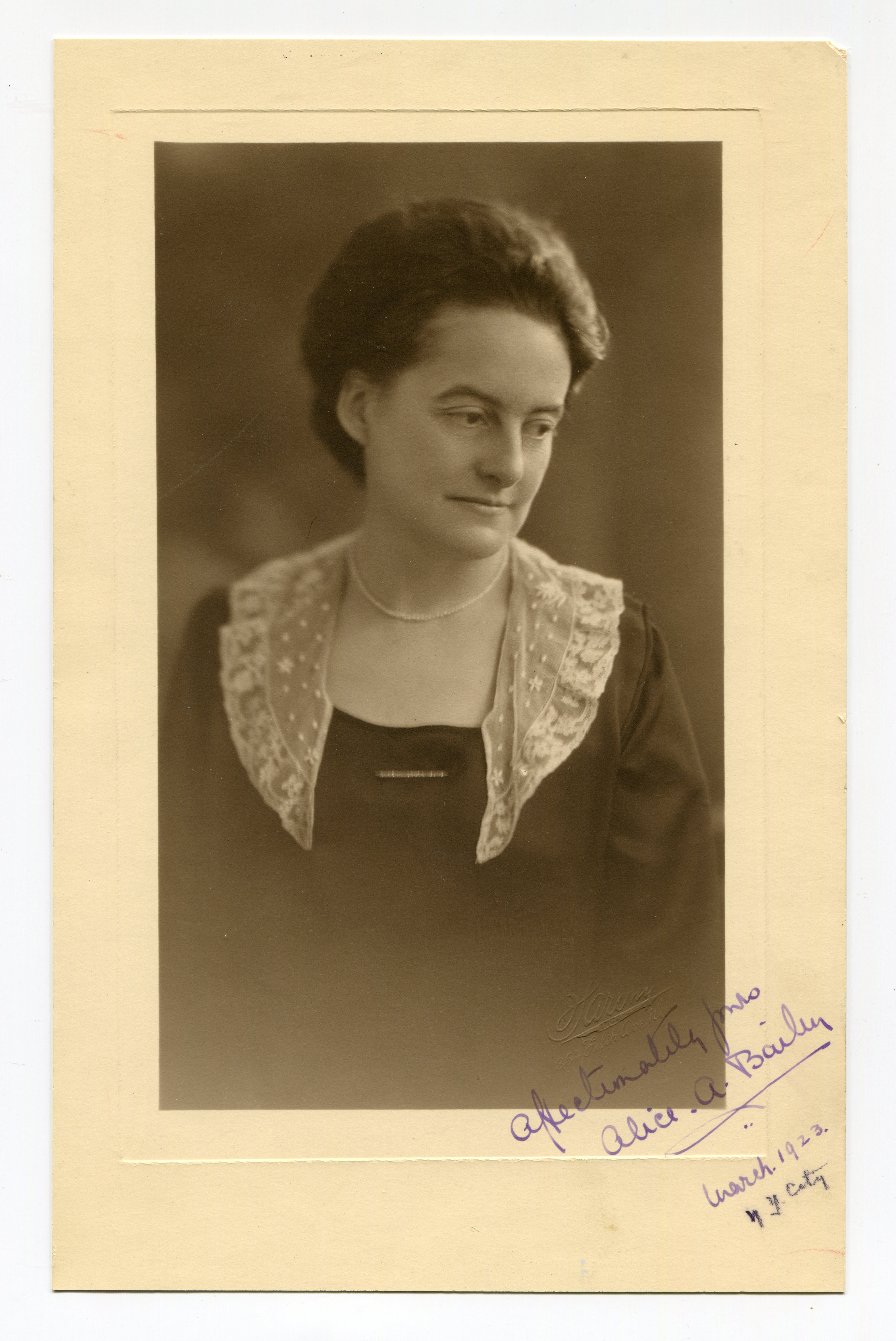 1923 Alice Bailey portrait (autographed)