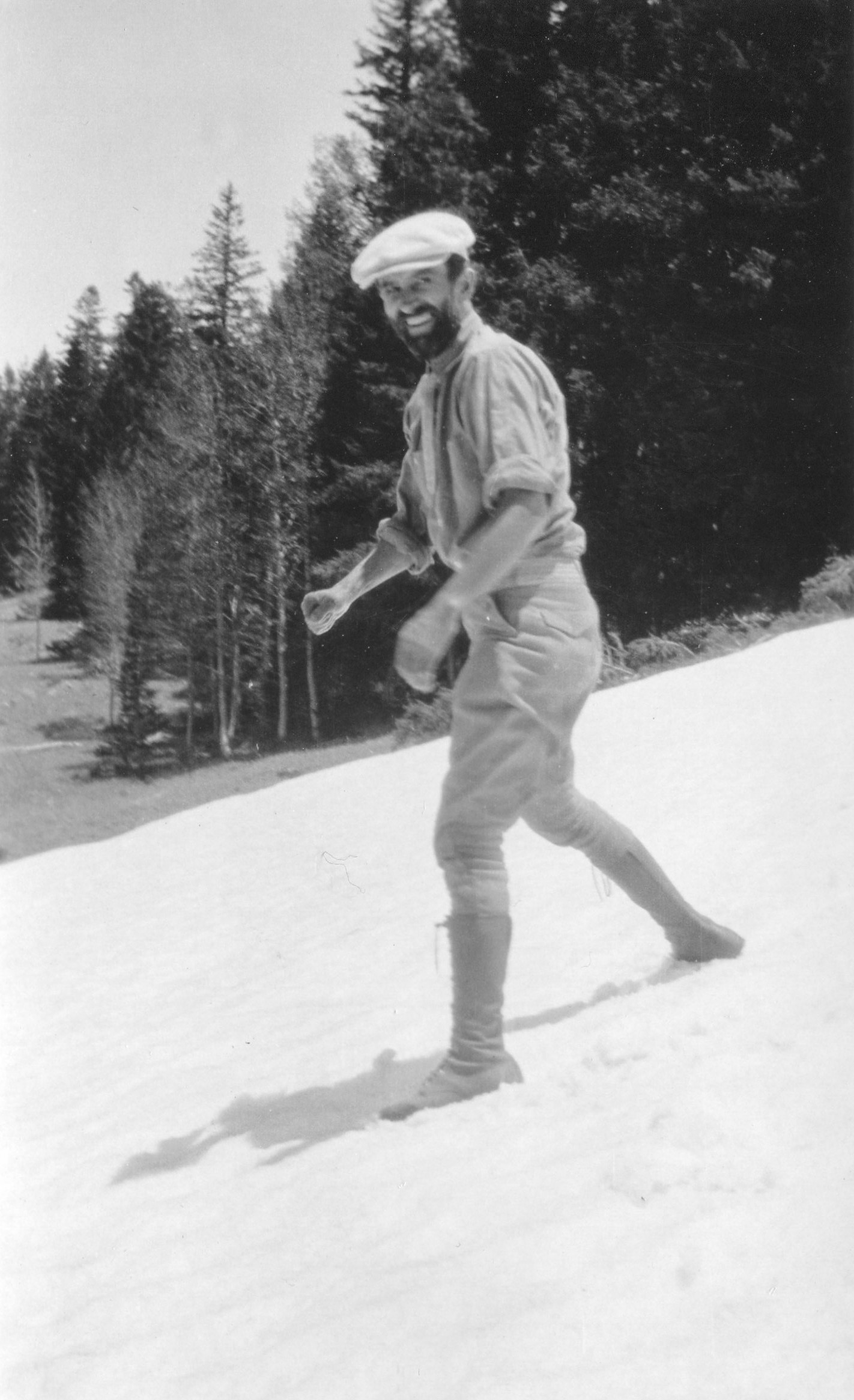 1927 Utah-Ariz Trip - Franklin in Kabab snow*