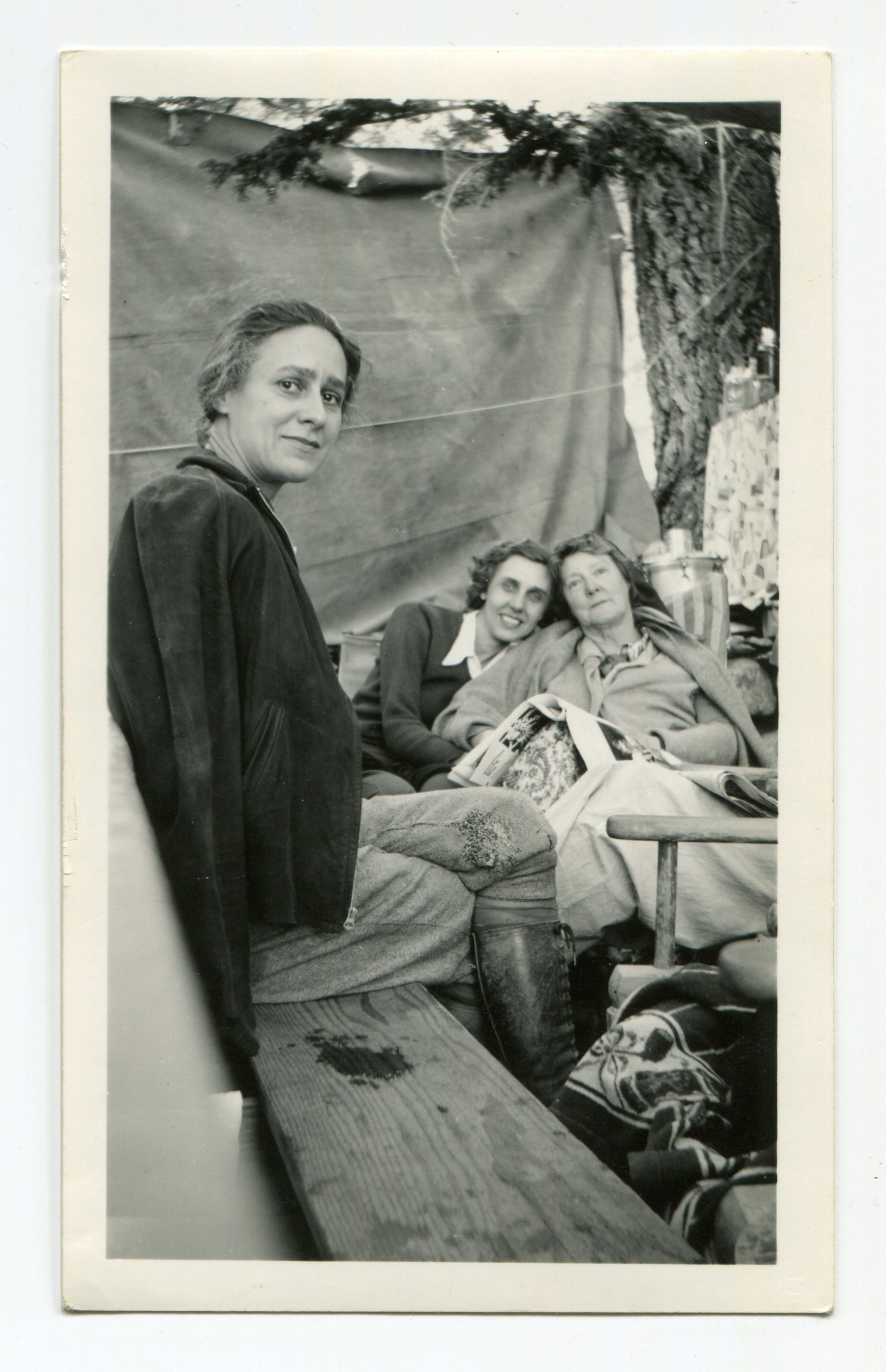 1940 Ashrama camp - Lillian, Kathyrn, & Sherifa
