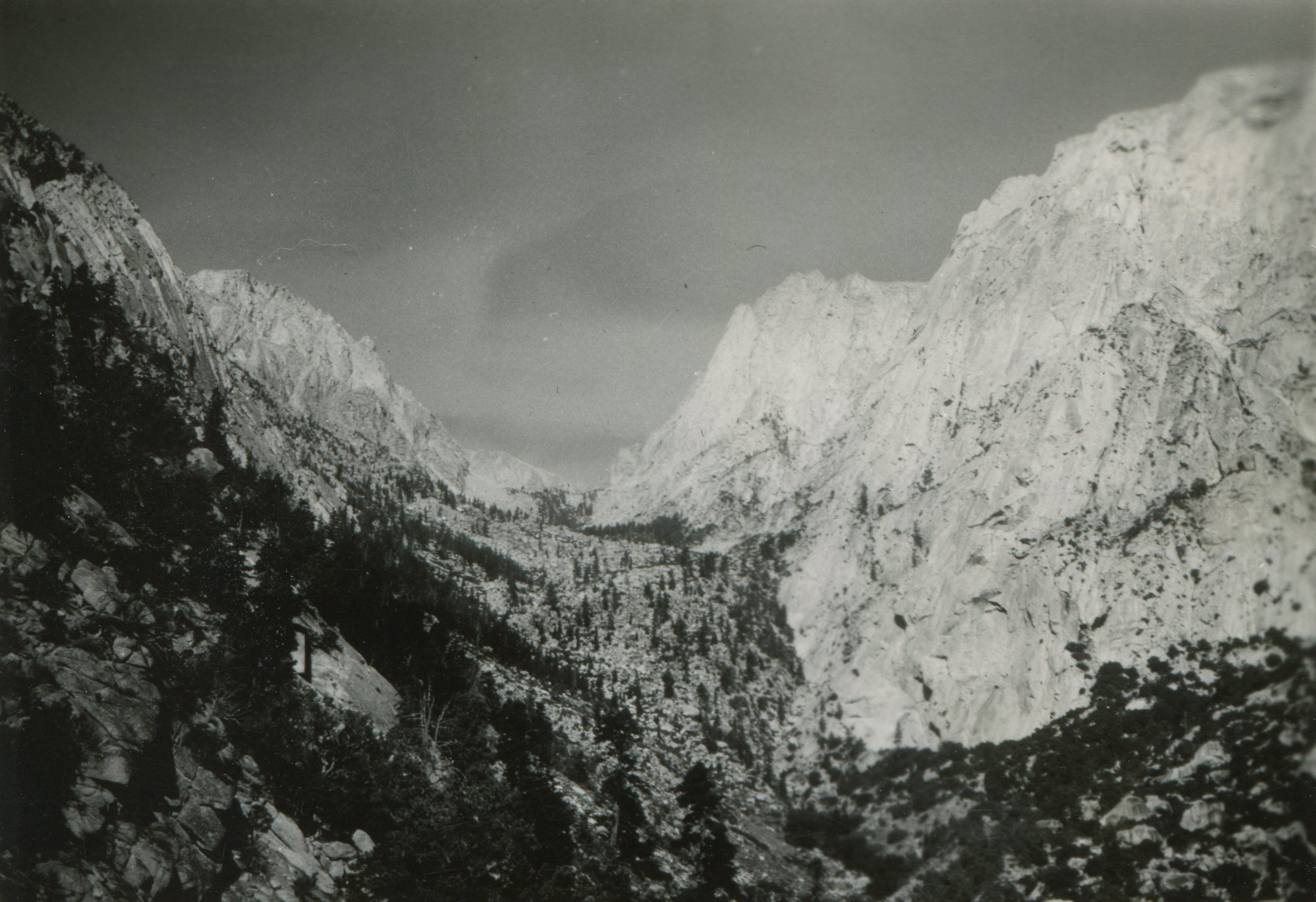 1949 Ashrama camp - a view of Tuttle Creek Canyon
