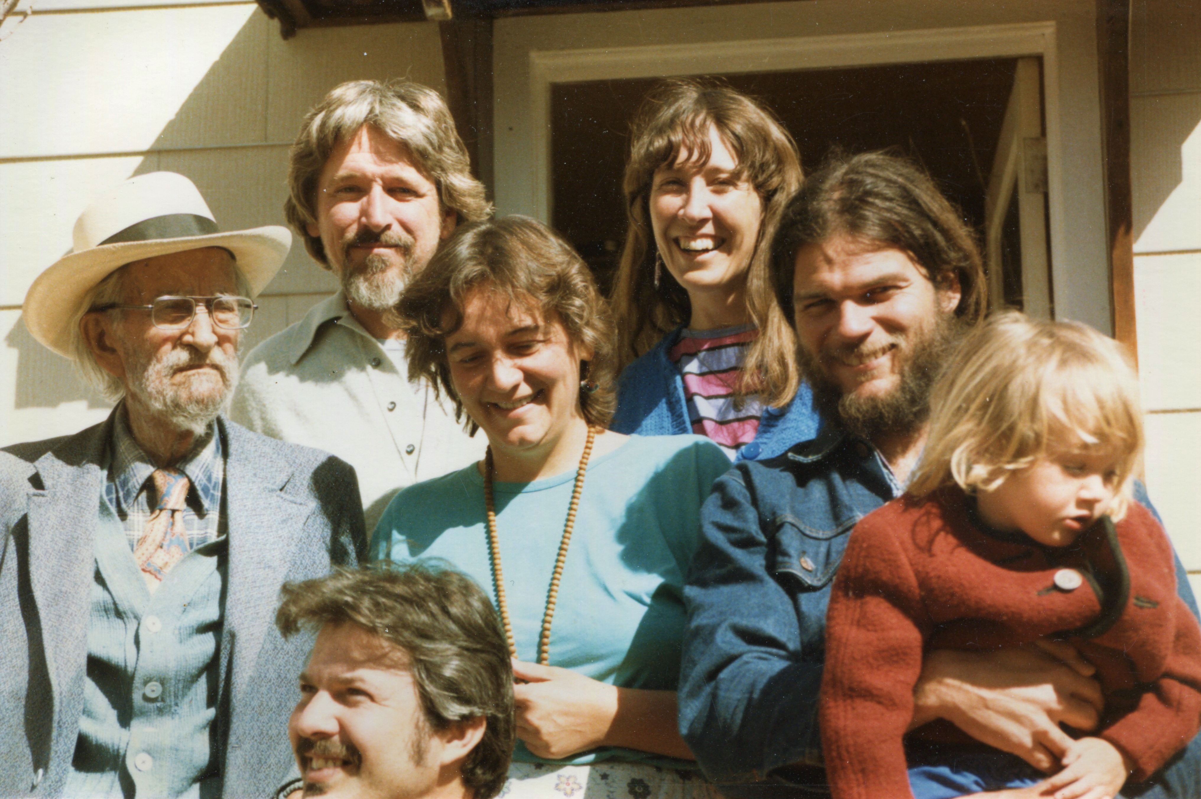 1984-Aug FMW home, FMW, Tom Stolick, Jordan English, Colette Soubiroux, Barbara Bullock Bowie, Jim Bowie, and Rose