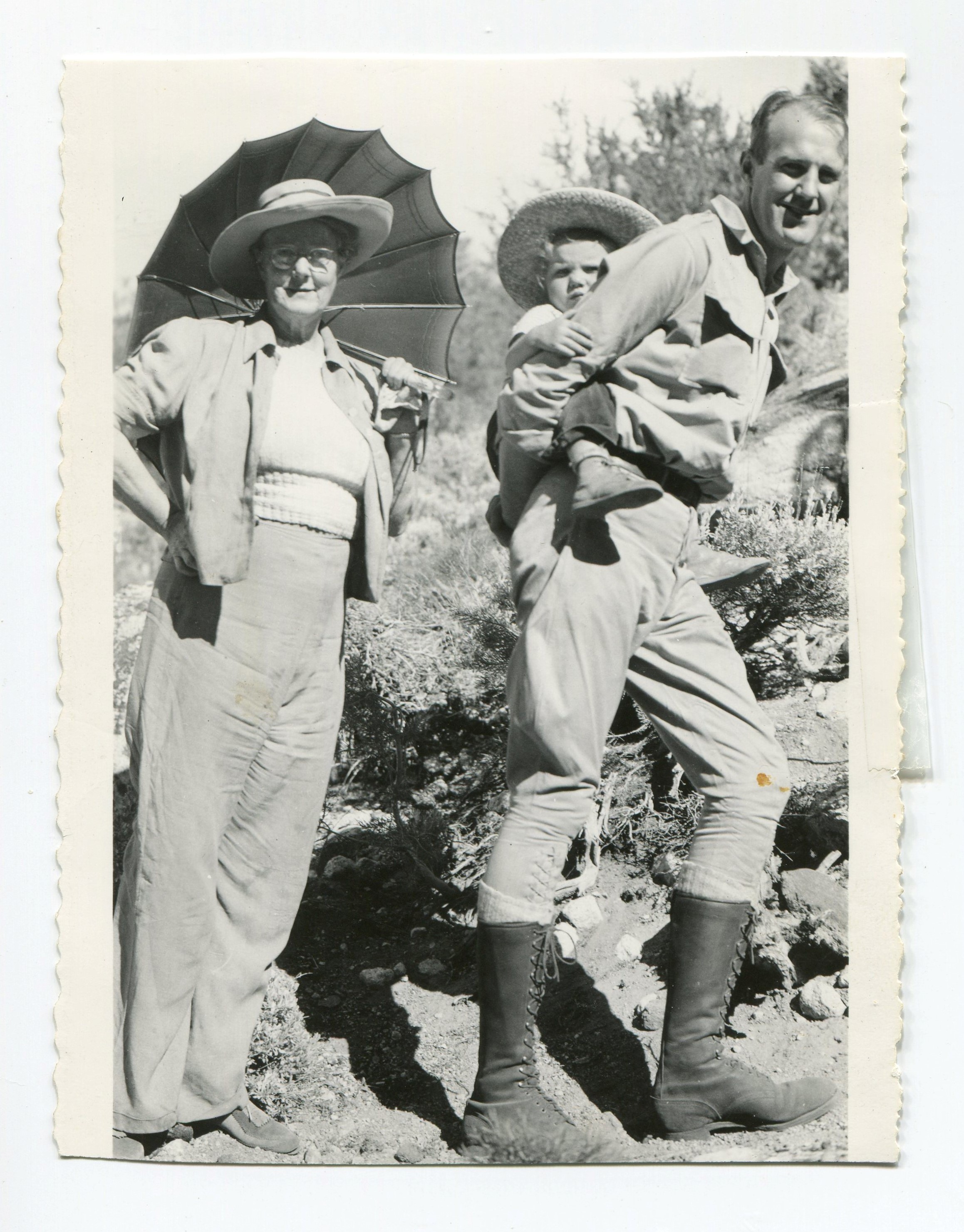 1939 Ashrama camp - Sherifa, Jim & Doroethy Briggs