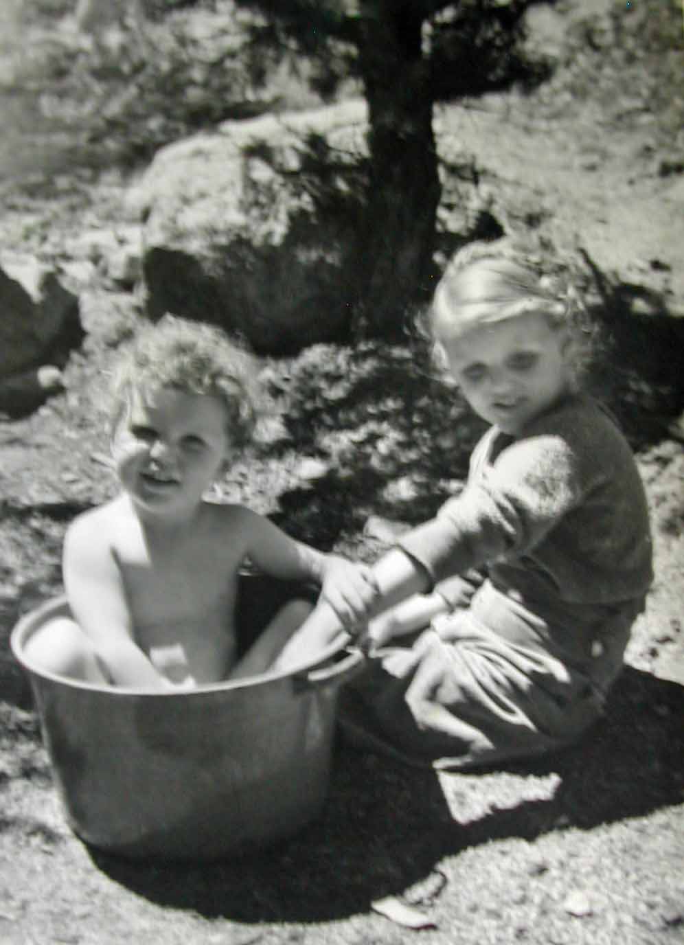 1940 Ashrama camp - the Briggs children*