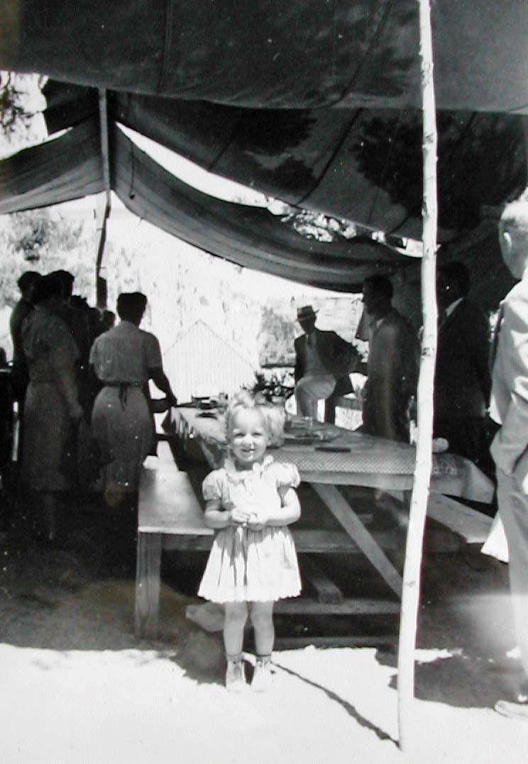 1942 Ashrama camp - convention tent w Sylvia*