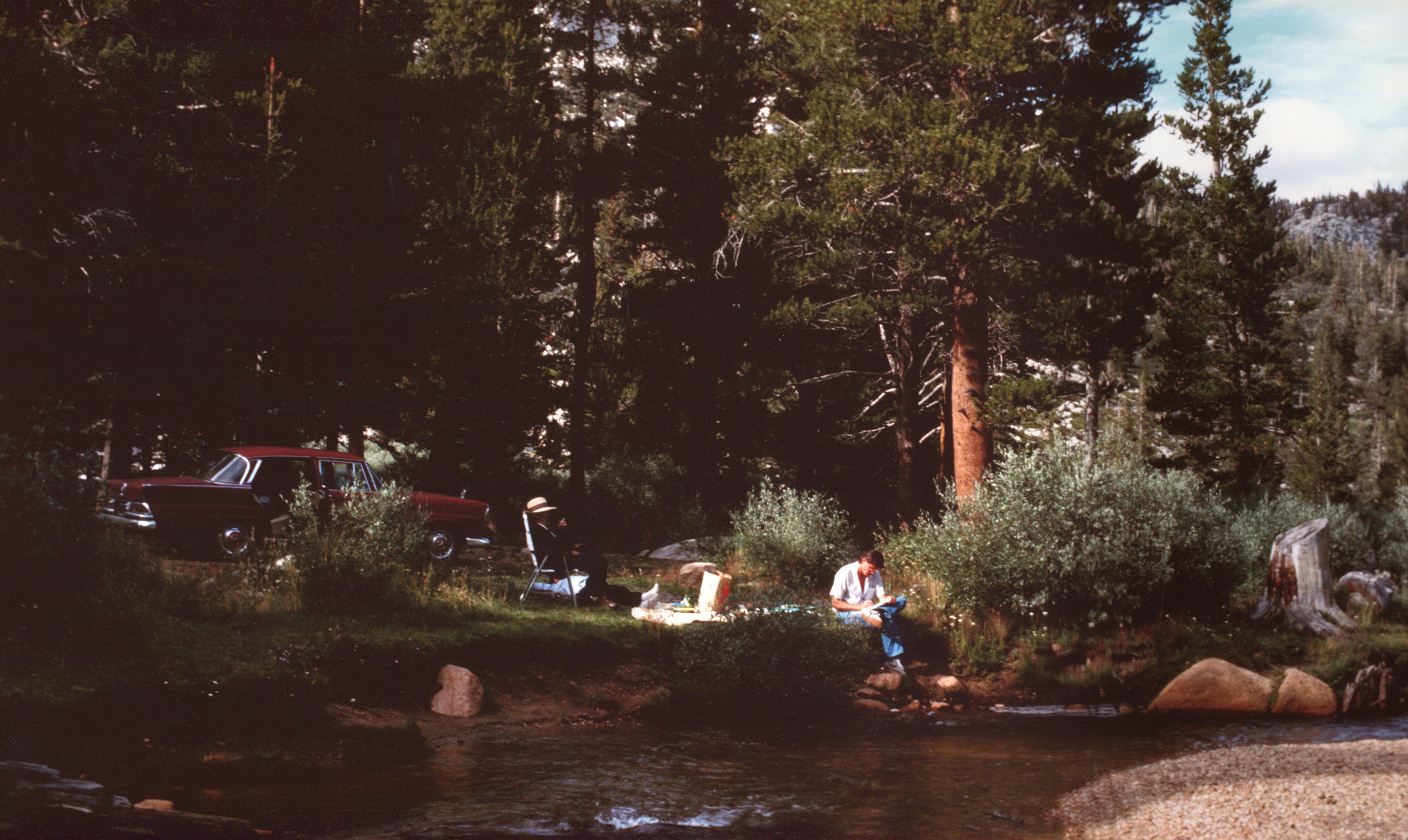 1983-Oct Horsehoe Meadows picnic, FMW, John Flinn, Andrea Pucci